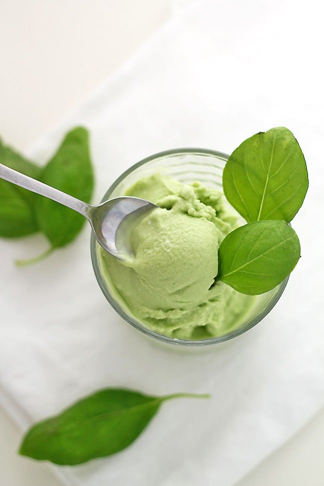 Vegan Basil Matcha Ice Cream