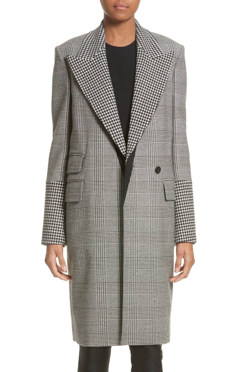 Stella McCartney Houndstooth & Glen Plaid Coat