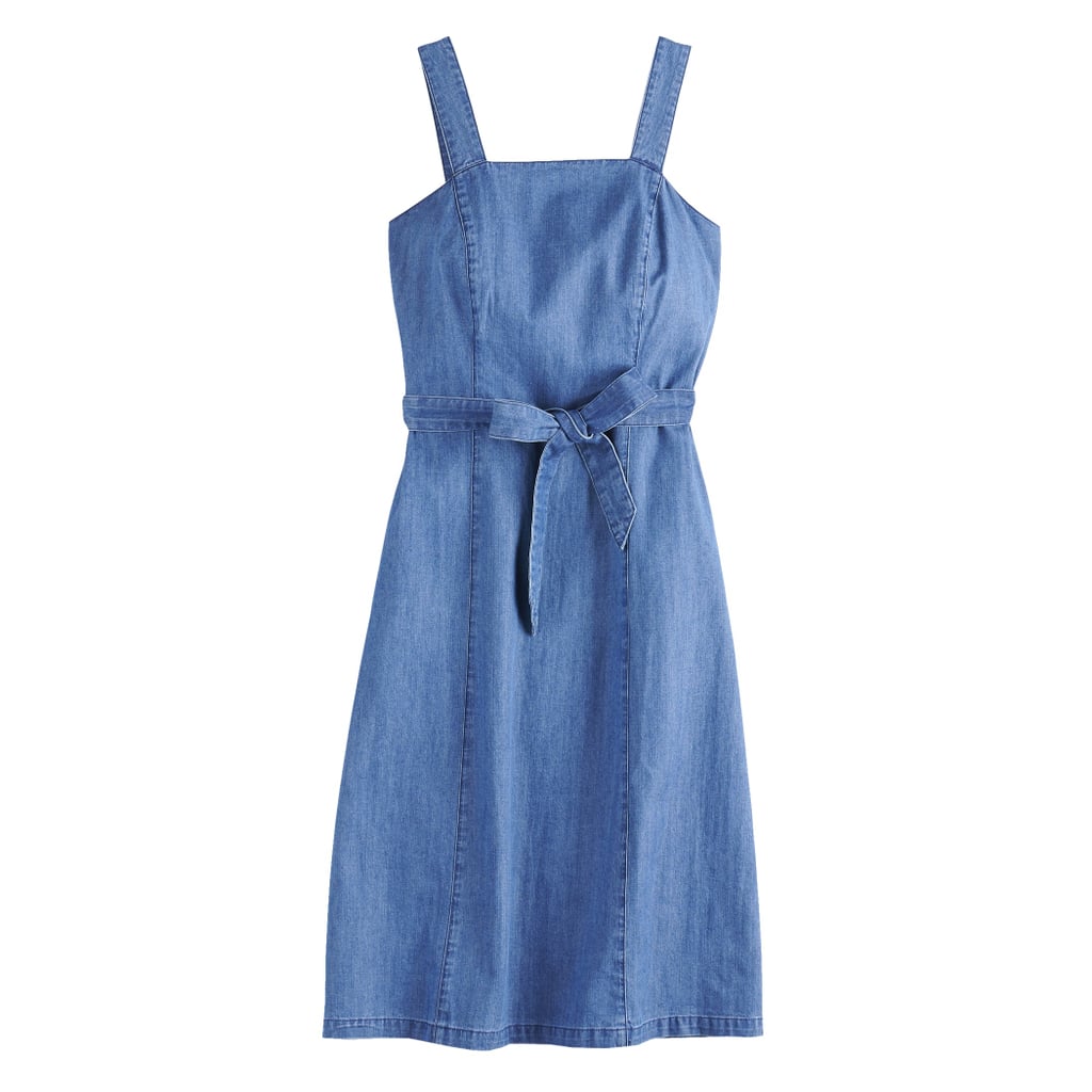 POPSUGAR Belted Denim Dress