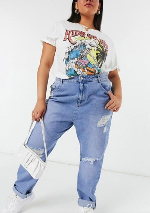 ASOS Urban Bliss Plus Ripped Boyfriend Jeans