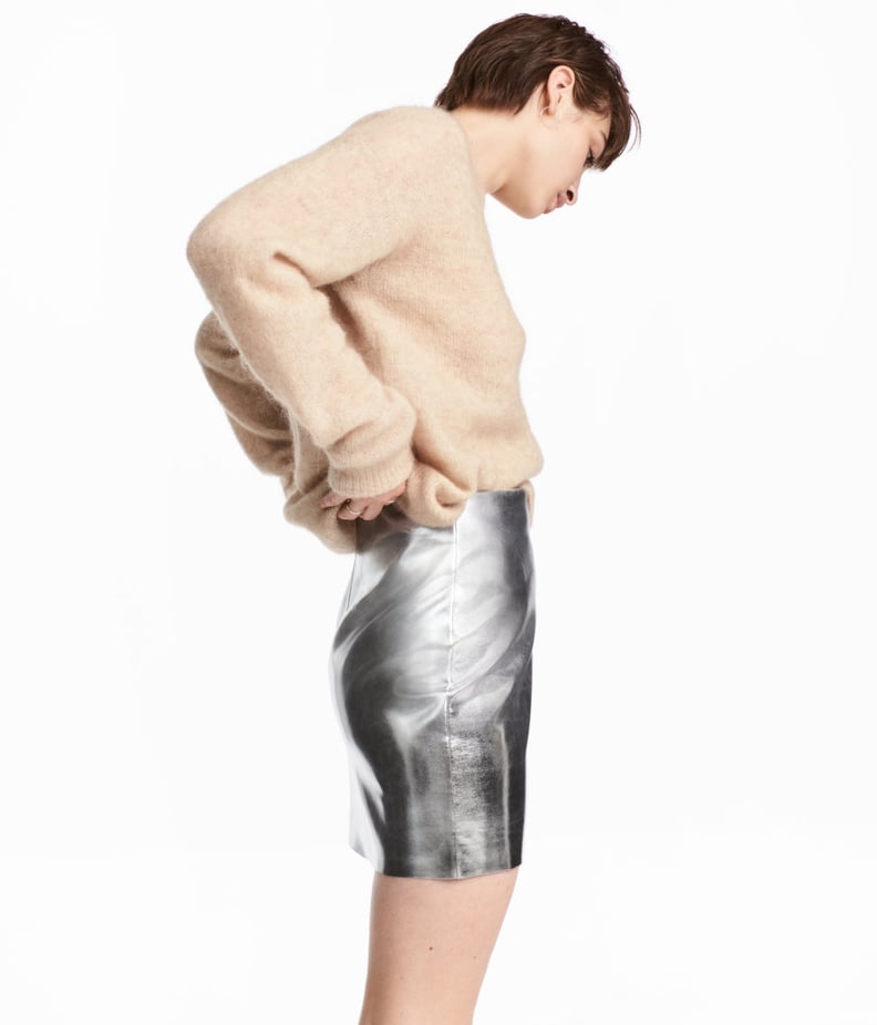 H&M Shimmering Metallic Skirt