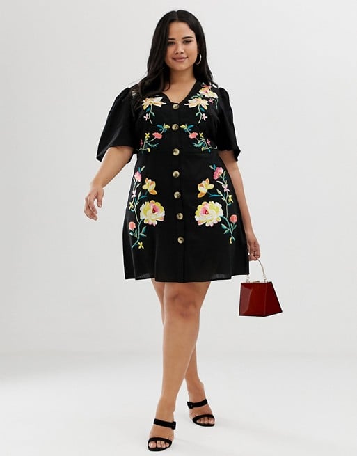 ASOS Design Curve Embroidered Dress