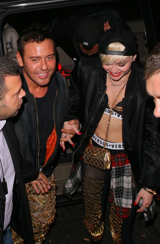 After kicking off the European leg of her Bangerz tour in London earlier in the week, Miley Cyrus on Thursday hit up celebrity hot spot Madame Jojo's. Even Kate Moss was there!