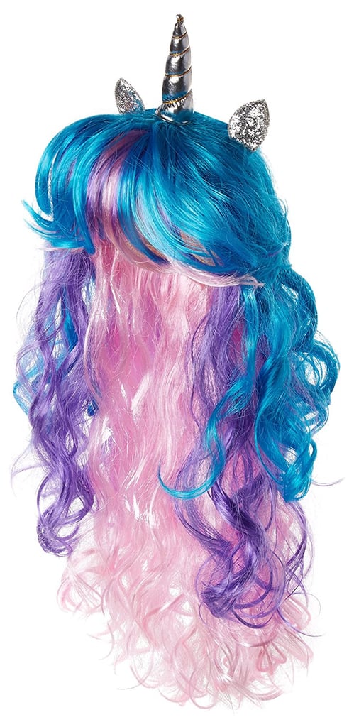 Three Color Wig With Unicorn Horn and Ears