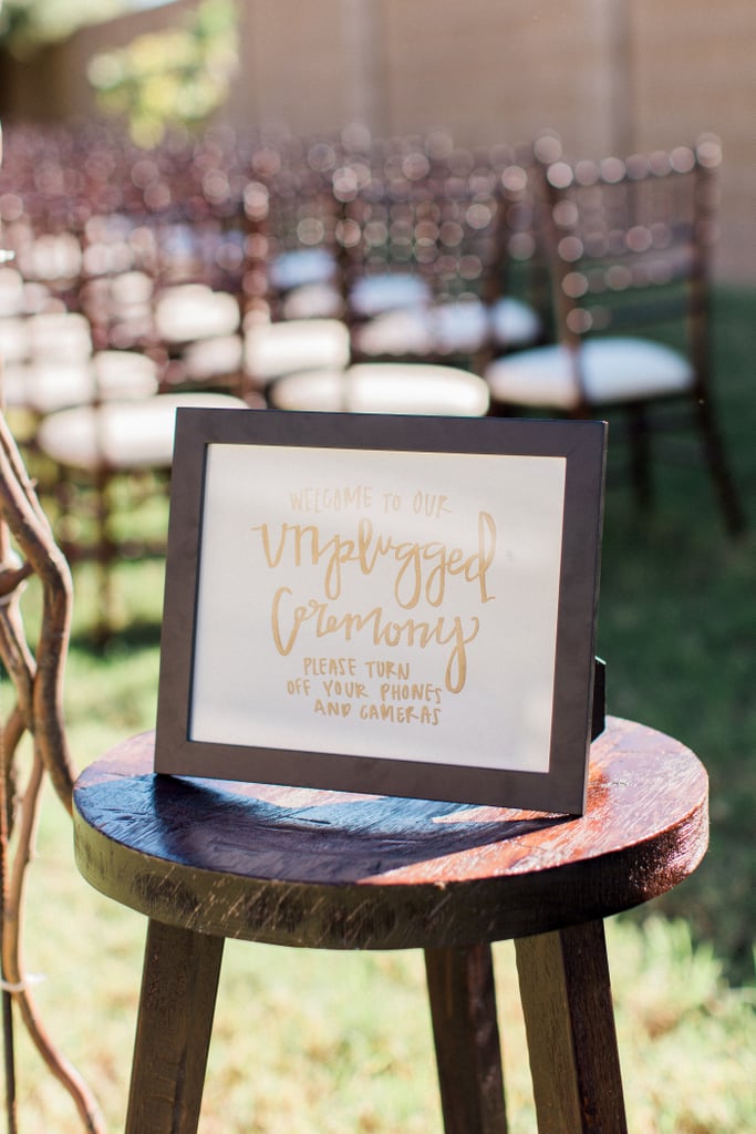 Unplugged Wedding Sign Ideas