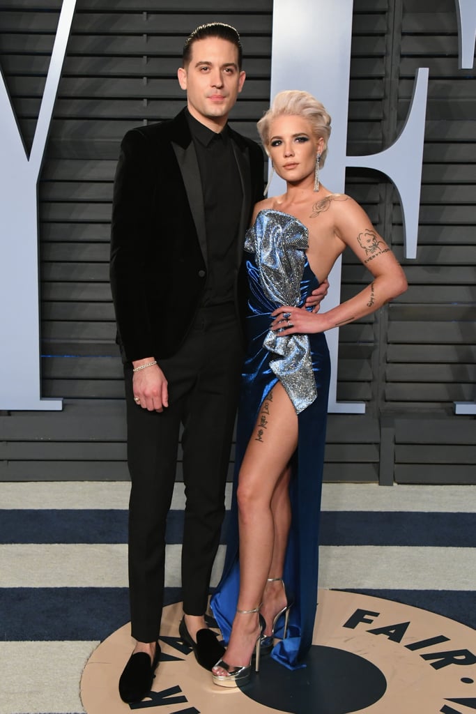 Halsey and G-Eazy at the 2018 Oscars