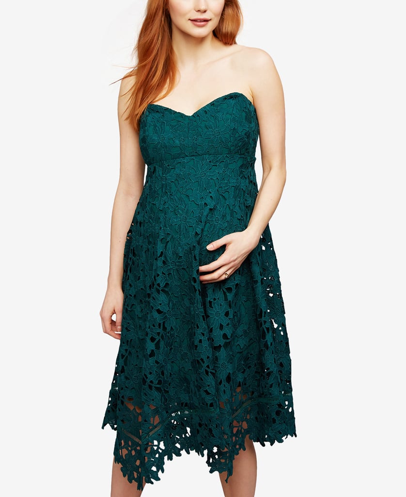A Pea in the Pod Maternity Lace A-Line Dress