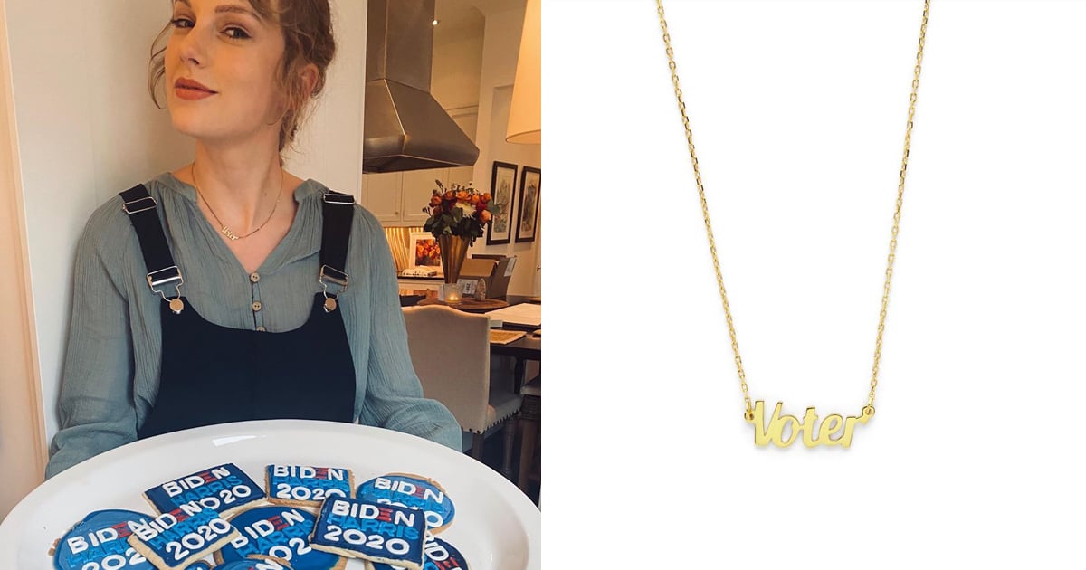 Taylor Swift Shows Her Support For Joe Biden With Custom Cookies and “Voter” Jewelry