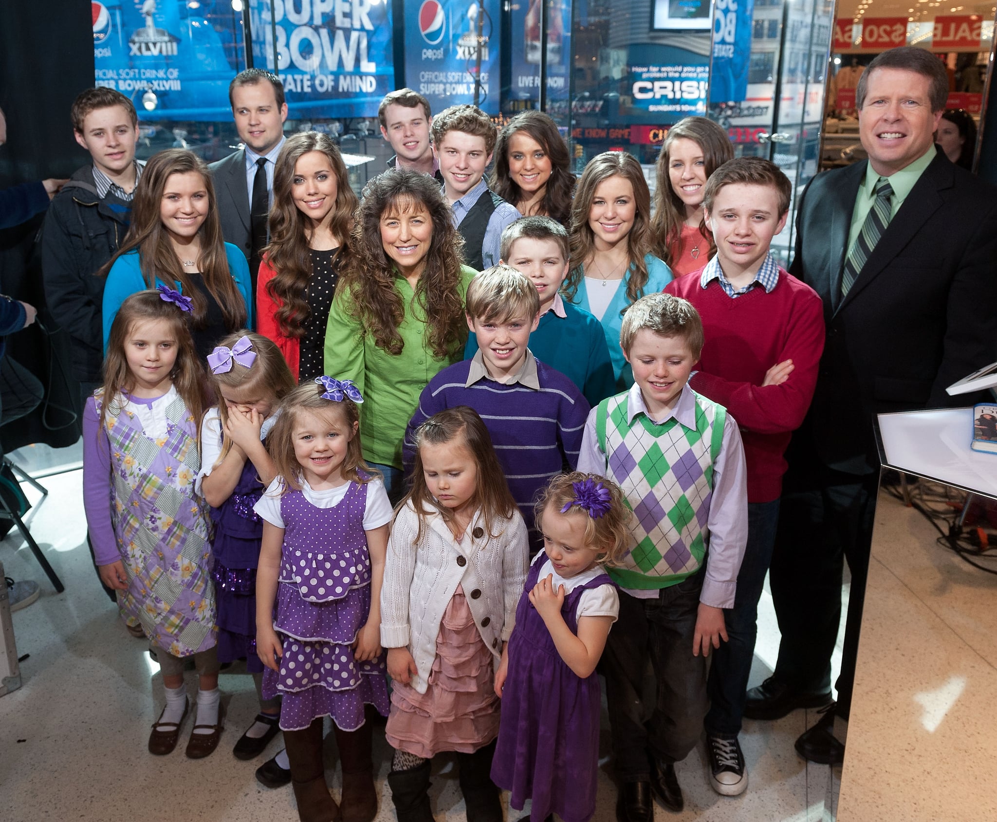 NEW YORK, NY - MARCH 11:  The Duggar family visits