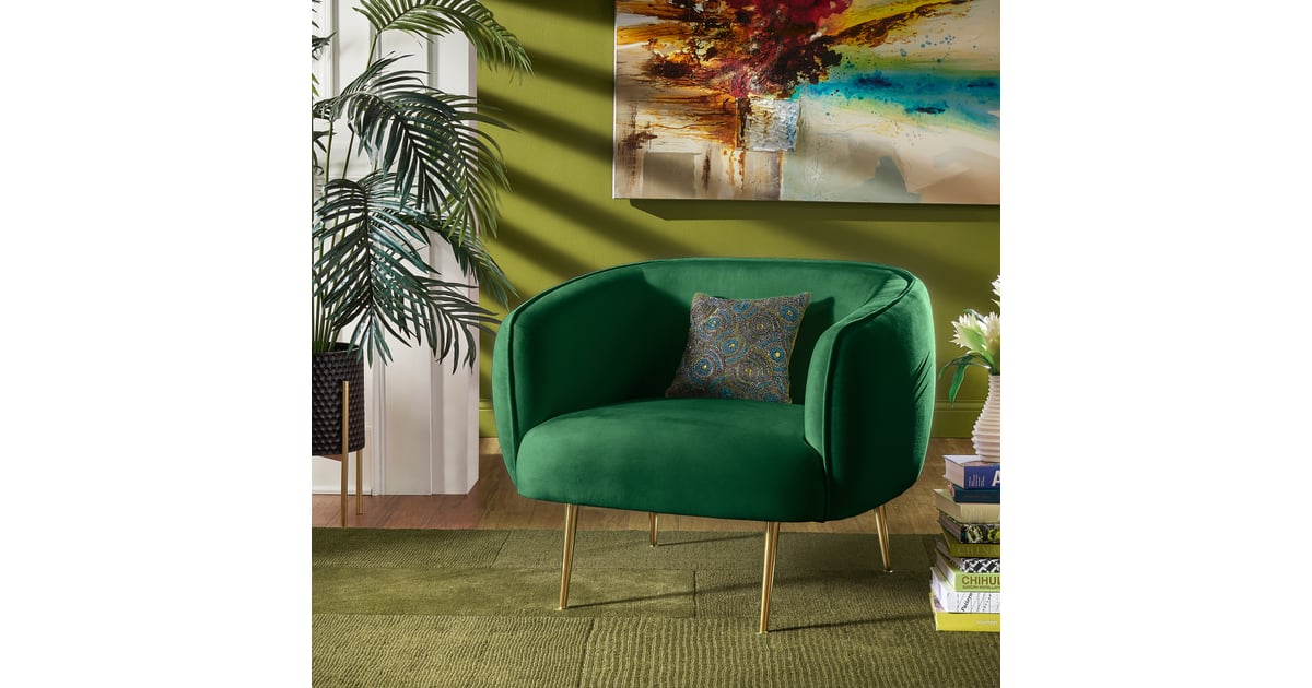 Oversized store green chair