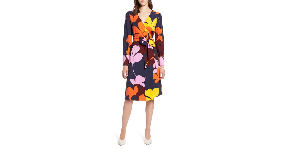 Halogen Wrap Dress in Navy Floral | I 