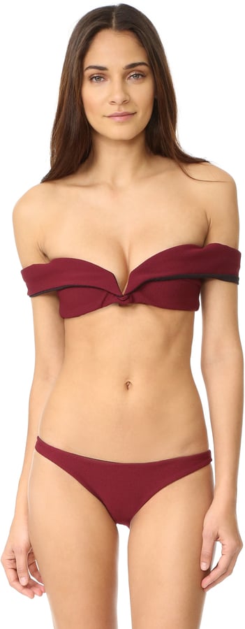 For a sleek, modern look try this Skye & Staghorn Off-Shoulder-Top ($100).