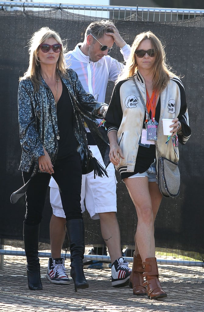 Kate Moss and Stella McCartney at Glastonbury 2013