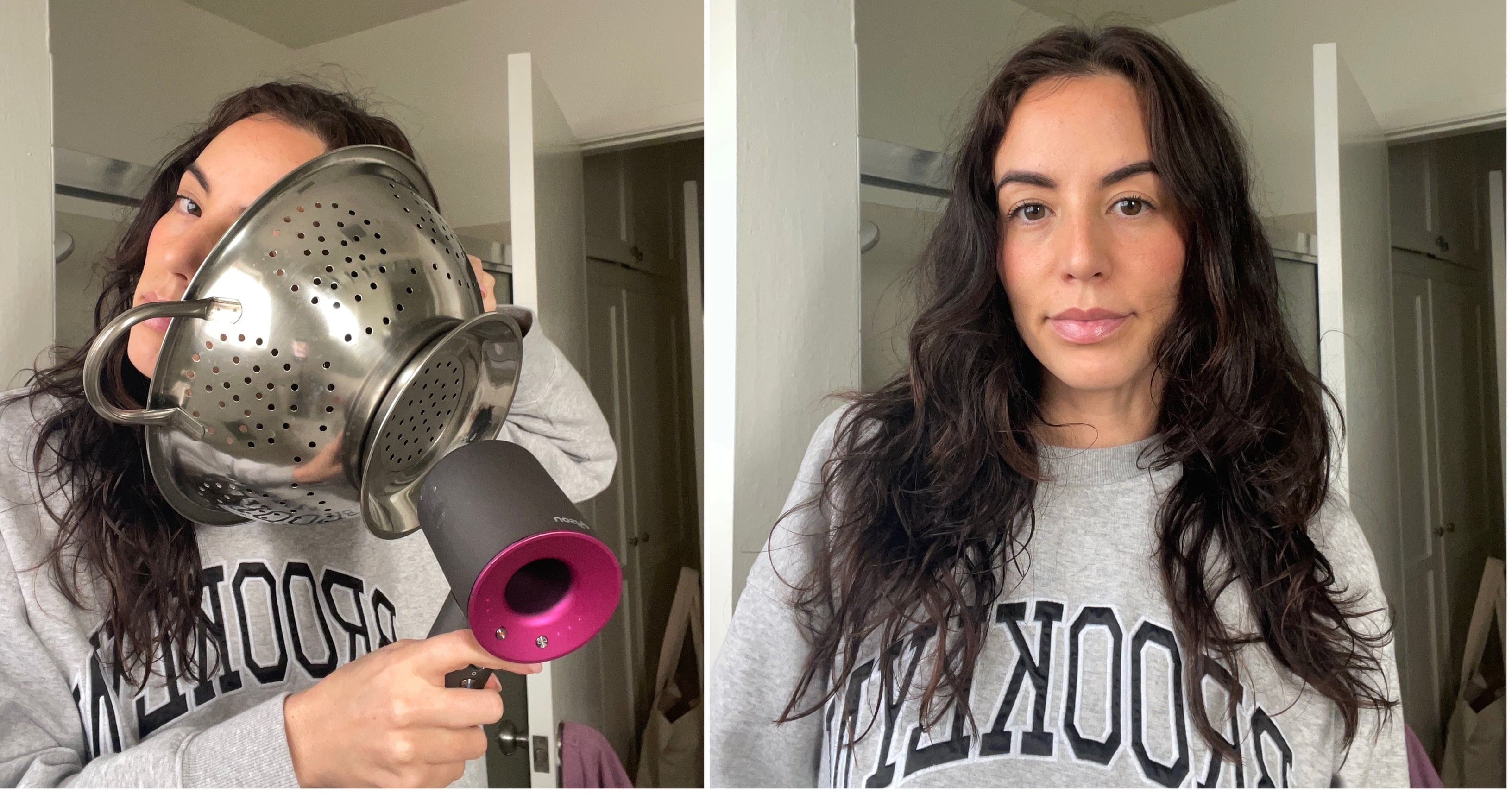 I Used a PastaStrainerasHairDiffuser Hack See Photos POPSUGAR Beauty