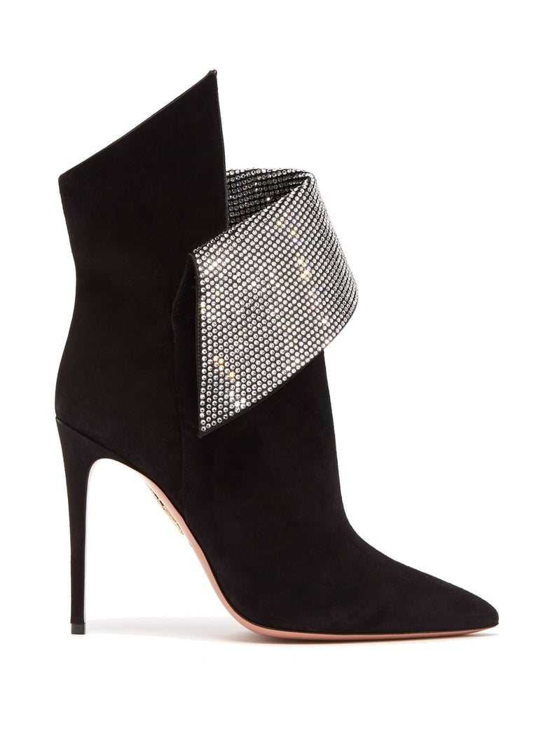 Aquazzura Night Fever 105 Crystal-Embellished Ankle Boots