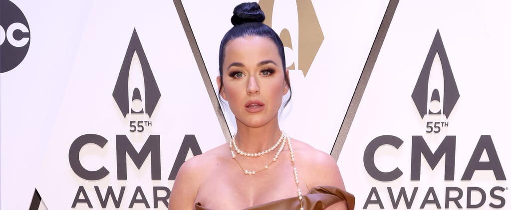 Katy Perry Wears Leather Corset Dress at CMA Awards 2021
