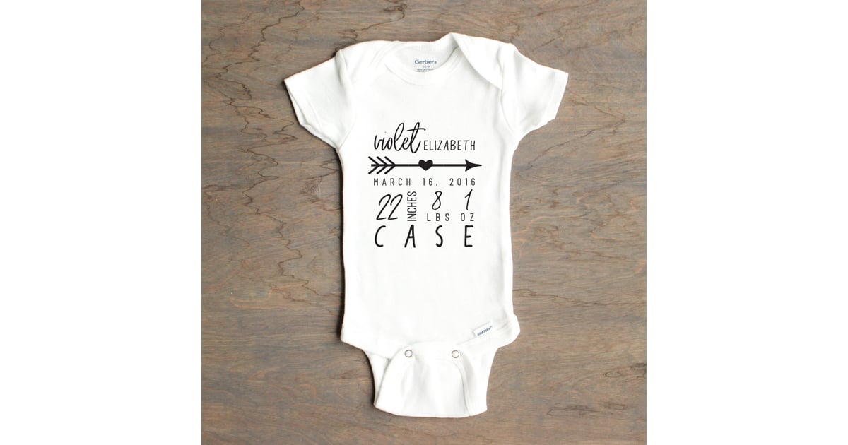 Birth Announcement Onesie Customized Baby Onesies POPSUGAR Family