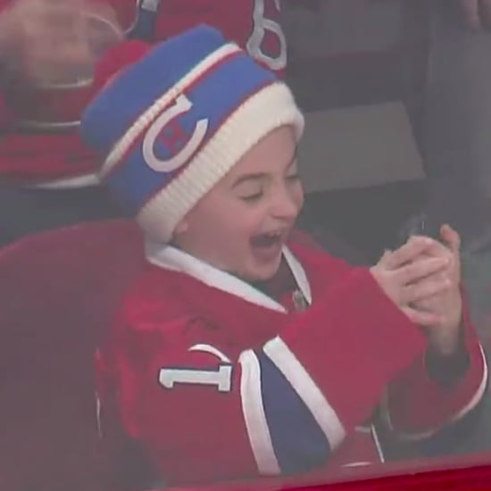 Adorable Boy Gets Hockey Puck at Canadiens Game