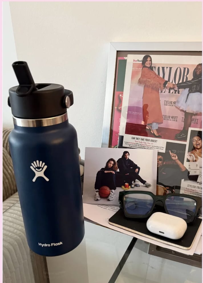 Hydro Flask 32 Oz Wide Mouth Bottle With Flex Straw Cap ($38, originally $45)
During hot weeks, we all need to make an extra effort to drink more water, and this Hydro Flask water bottle is the way to go. Since I got this water bottle, for the first time in my life, I feel motivated to drink water. The second I notice the water level getting low, I want to fill it up again. Maybe it's the size (I have the 32 fluid ounce) or maybe it's the cute design, but either way, it's working. Read our Hydro Flask 32 Oz Wide Mouth Bottle With Flex Straw Cap review for more.
Editor Quote: "It keeps my water cold — like, really cold. Hydro Flask promises 24-hour insulation, and I was honestly impressed. No weird metallic taste either (which I hate). I know it sounds dramatic, but I'll die on the hill that every water tastes different, and I'm not drinking out of anything that ruins that." – Balim Tezel, PS contributor