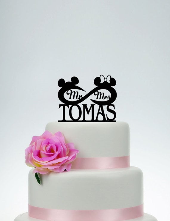 Mickey and Minnie Infinity Cake Topper ($15)
