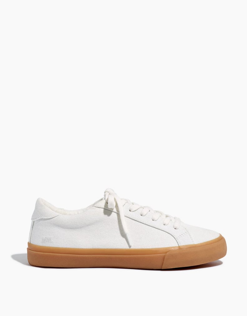 Monochrome Canvas Sneakers in Pale Parchment