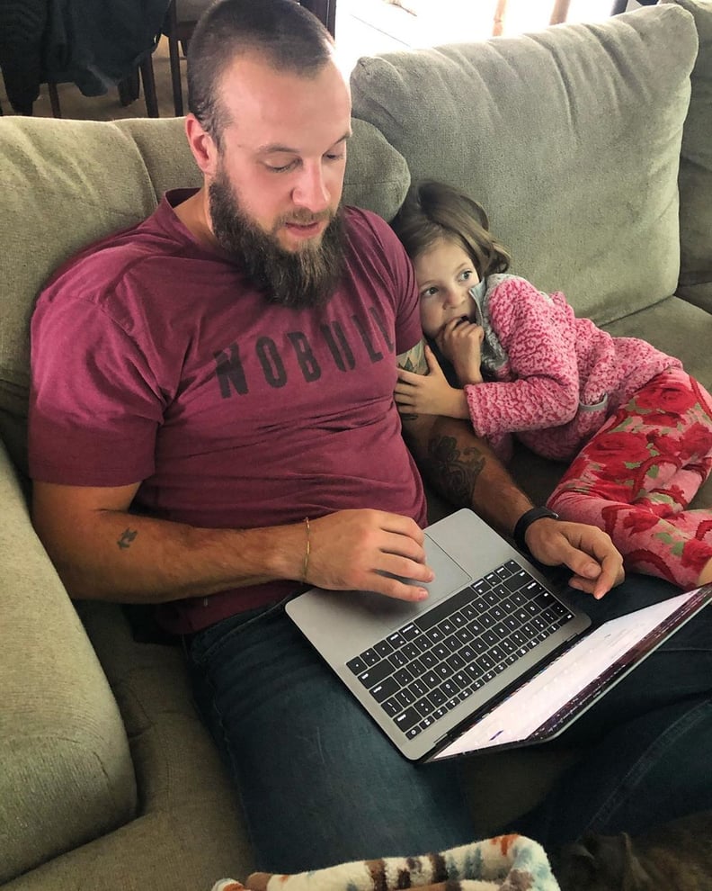 This Dad Who Worked Through Snuggle Time