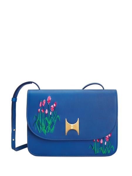 Kintu New York Blue Embroidered Crossbody