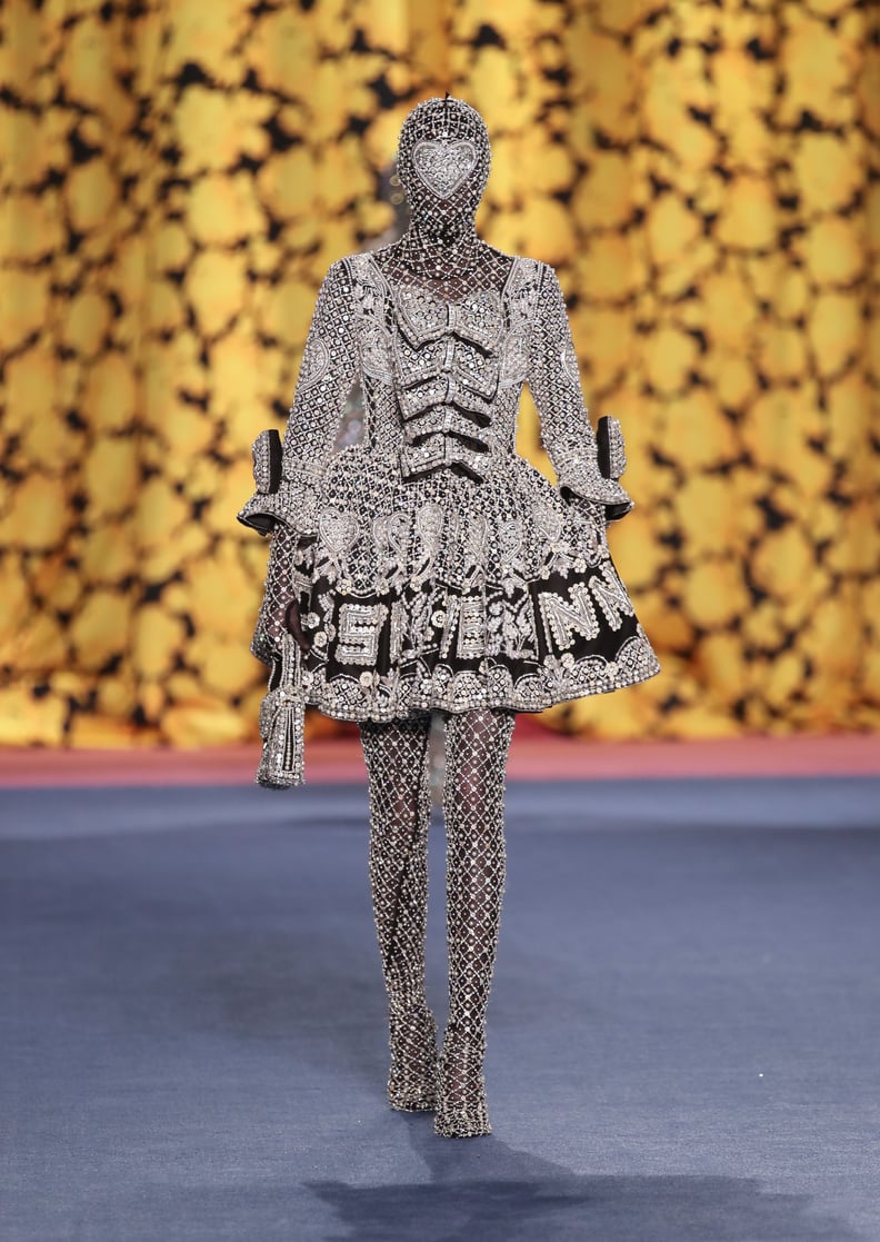 An Embellished Head-to-Toe Look From the Richard Quinn Fall 2020 Runway at London Fashion Week