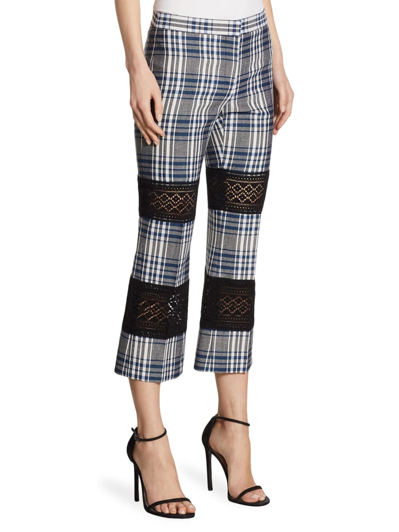 Alexander McQueen Kickback Plaid Wool Trousers