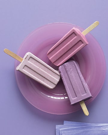 Ice Cream and Mixed-Berry Pops