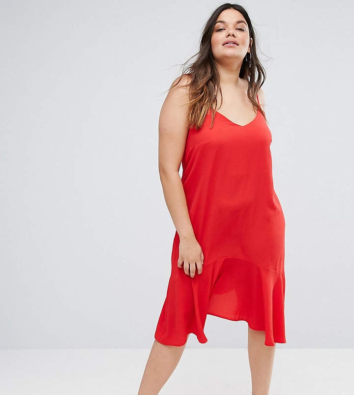 New Look Curve Peplum Slip Dress