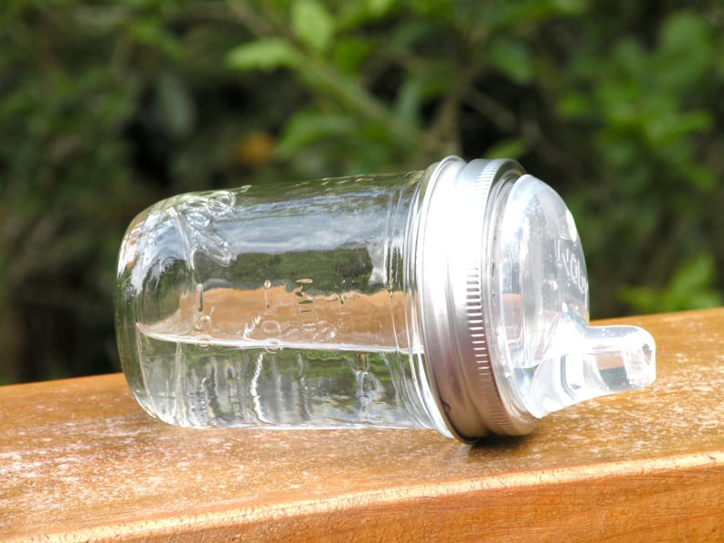 Mason Jar Glass Sippy Cup