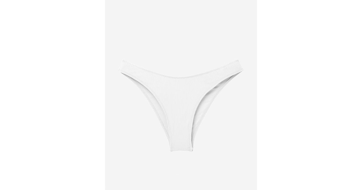 Express Ribbed Ultra High Leg Cheeky Swim Bottoms Kylie Jenner Crop
