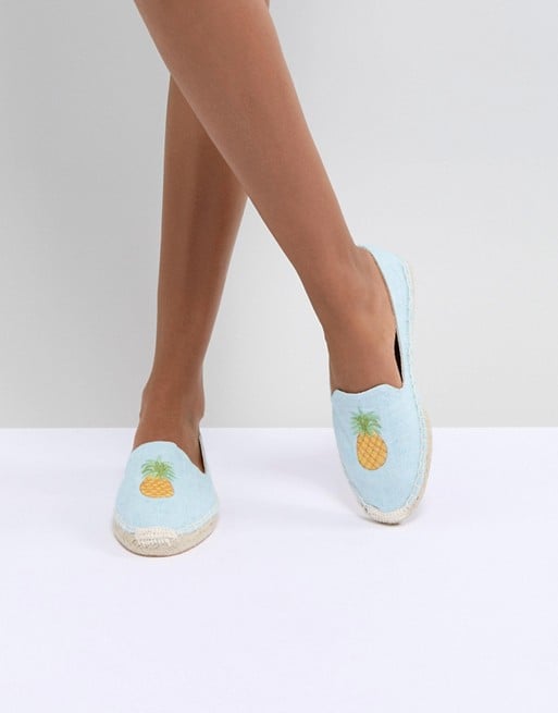 South Beach Pineapple Embroidered Espadrilles