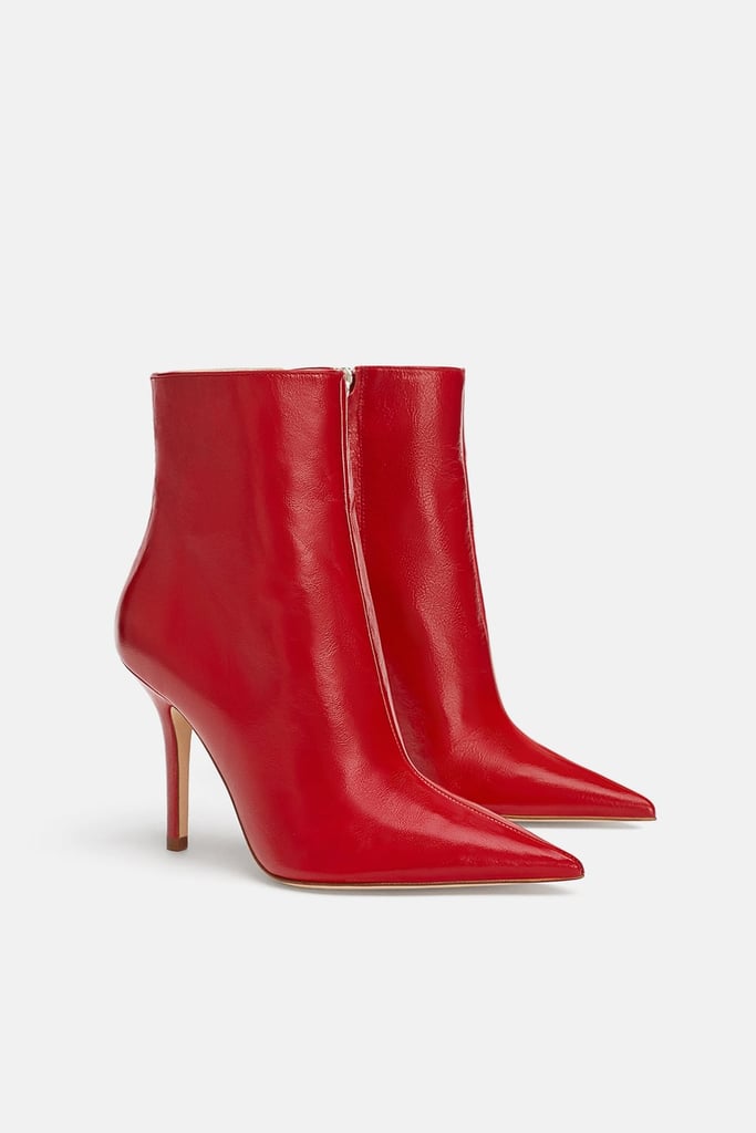 Zara Leather Stiletto Heeled Ankle Boots | Shoe Trends Fall 2018 ...