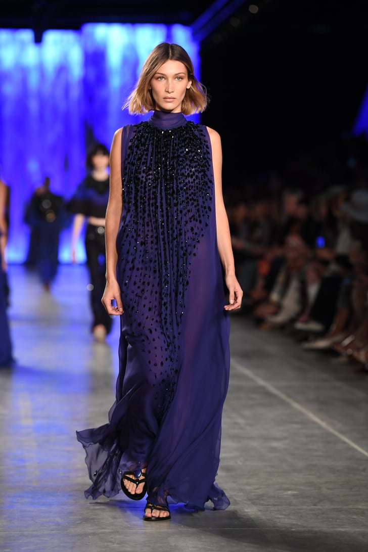 Bella Hadid on the Alberta Ferretti Runway at Milan Fashion Week | Most ...