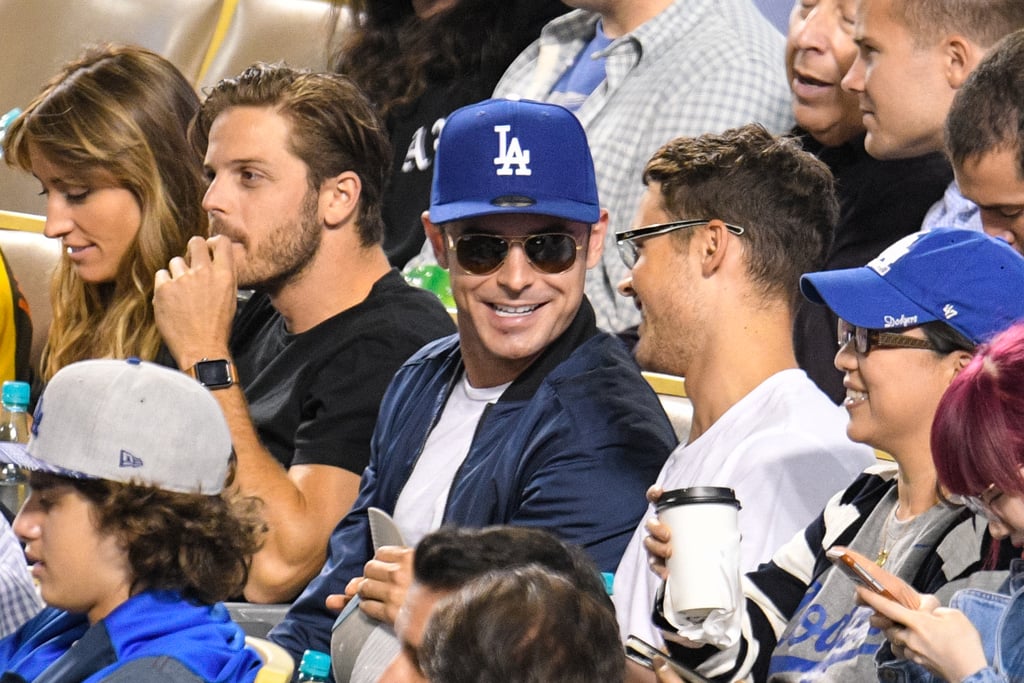 Zac Efron at LA Dodgers Game August 2016