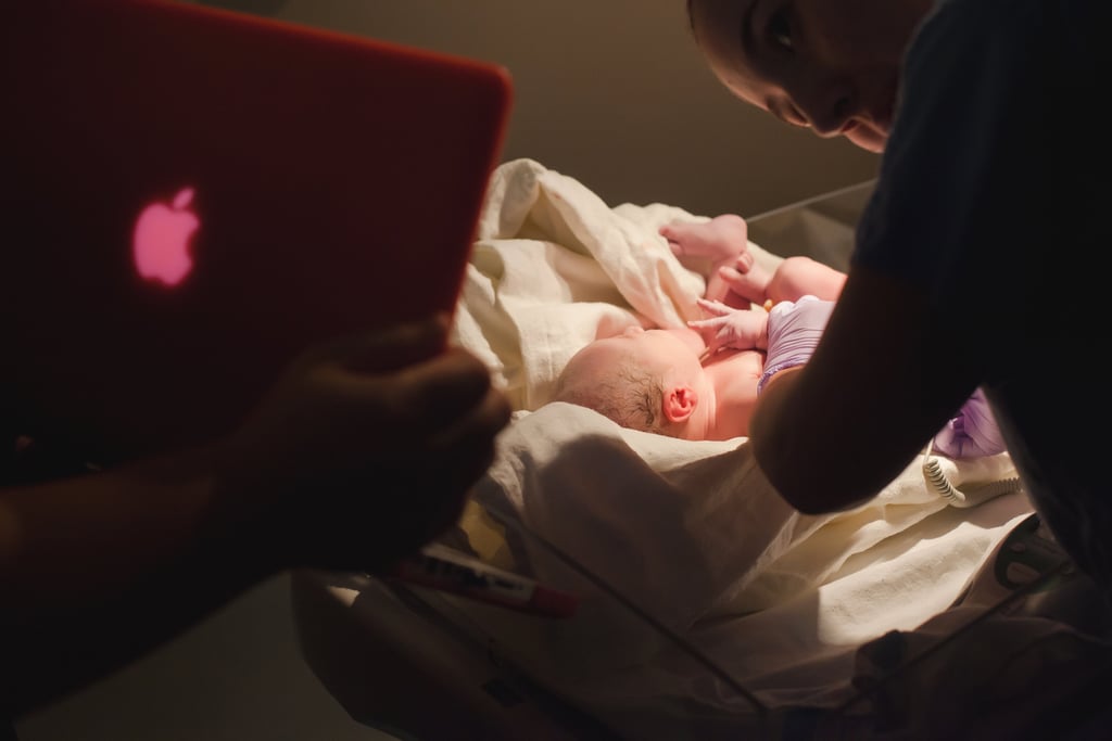 Photos of Military Birth Witnessed Over Skype