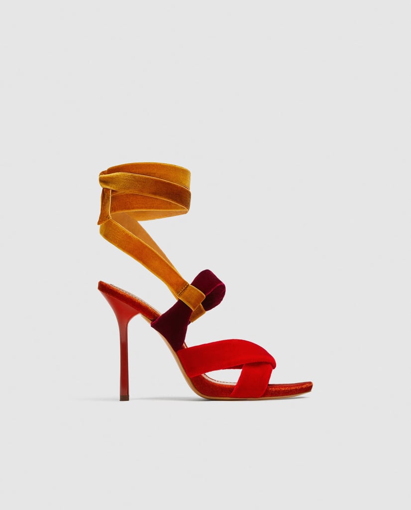 Zara Sandals With Velvet Straps