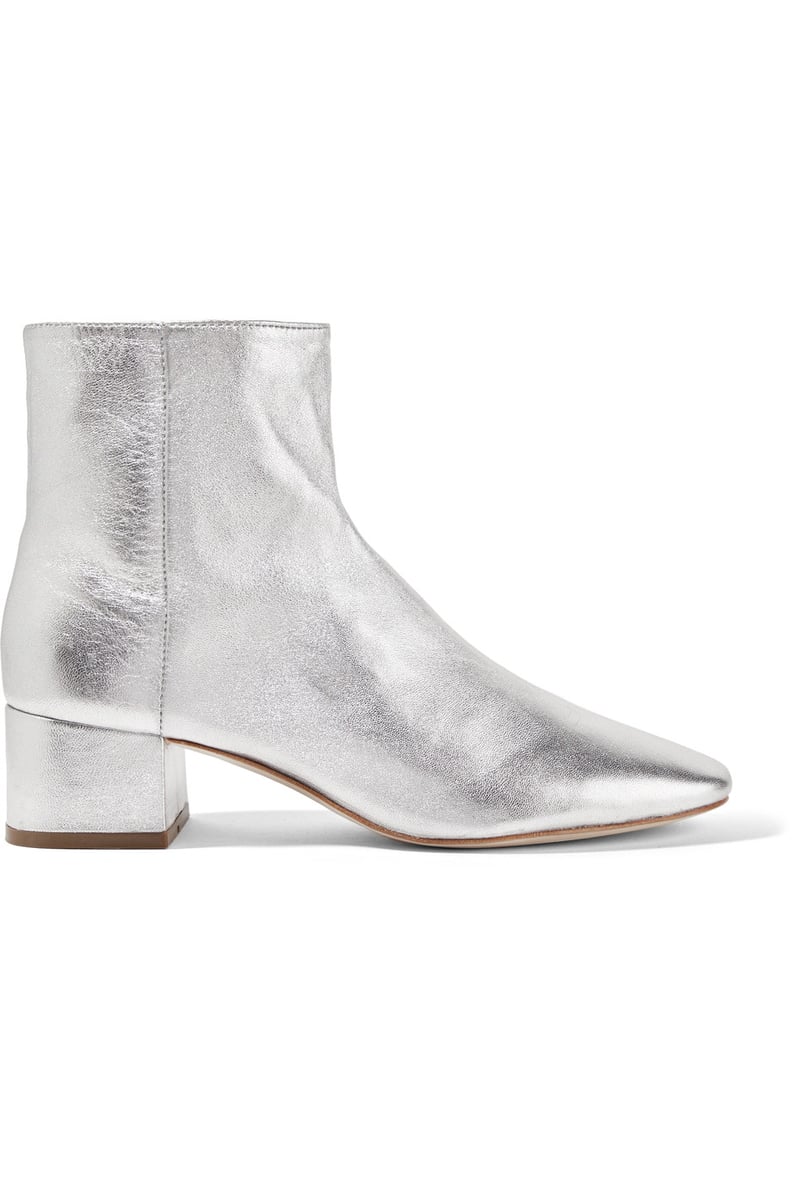 Loeffler Randall Carter Metallic Leather Ankle Boots