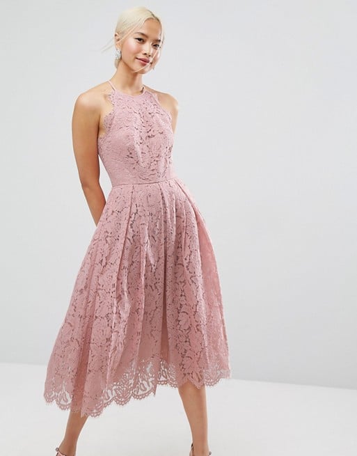 Blush for Fall? Totally. This ASOS Lace Pinny Scallop Edge Prom Midi Dress ($119) is like your favorite Marysia swimsuit, but in dress form. 

    Related:

            
            
                                    
                            

            Every Dress You Need From ASOS For All Those Fall Weddings