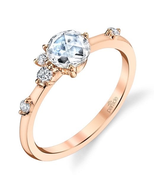 Rose-Cut Diamond Ring by Lumiere Bridal