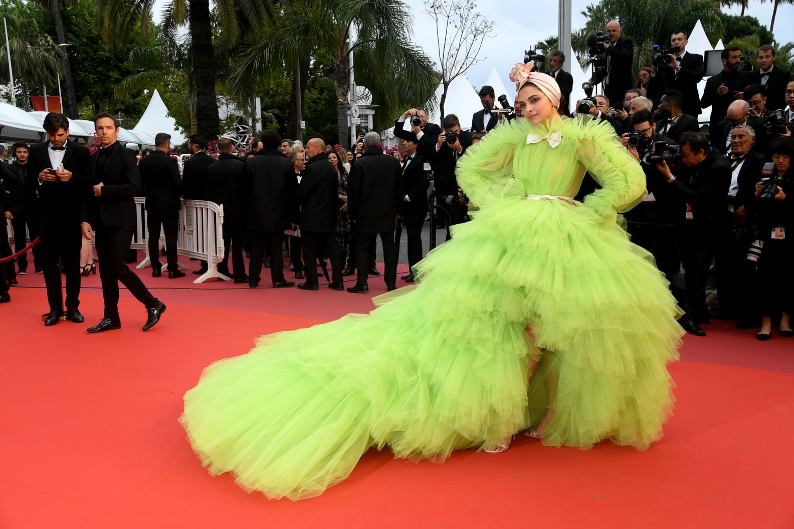 Deepika Padukone Green Dress at Cannes 2019 | POPSUGAR Fashion