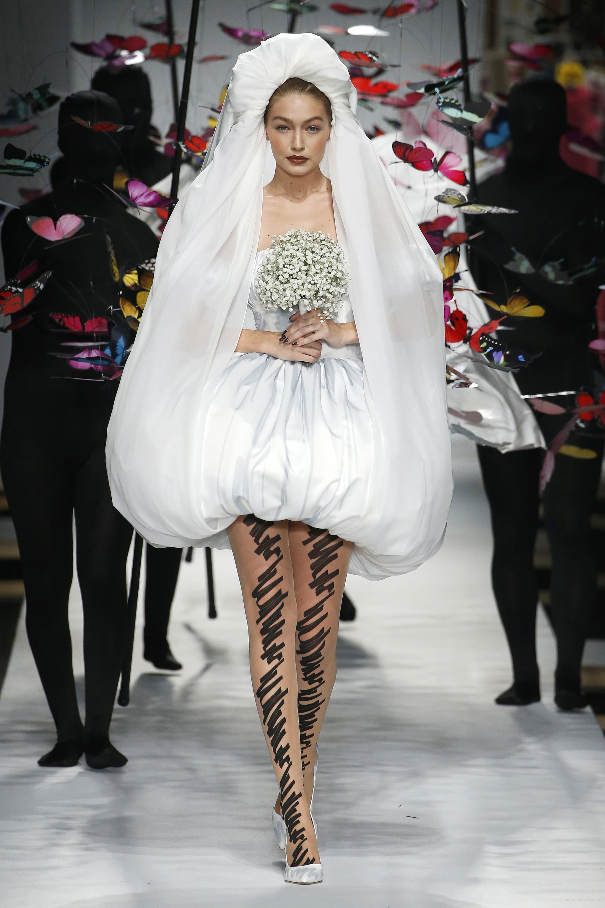 Gigi Hadid Wearing a Wedding Dress at 