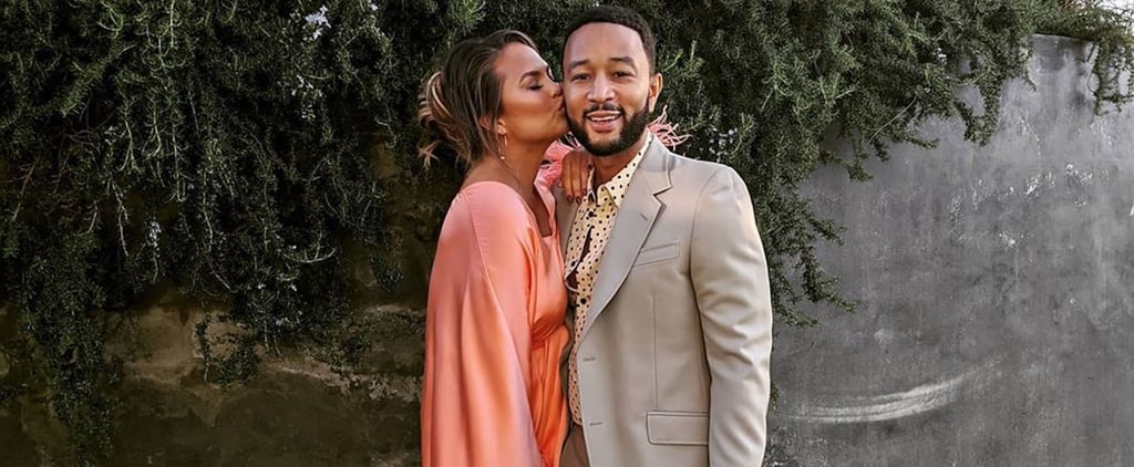 Chrissy Teigen's Silk Dress on Father's Day With John Legend
