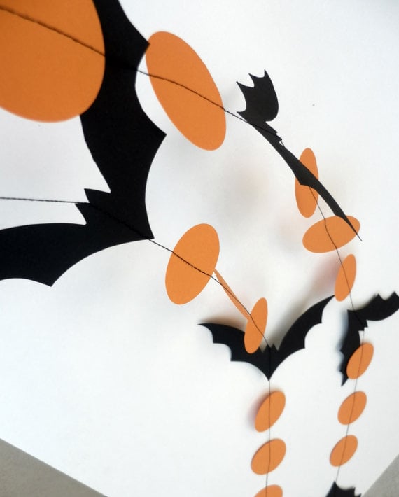 orange and black garland