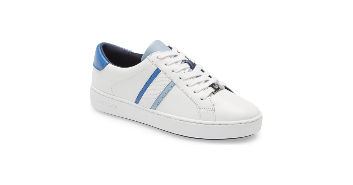 irving calf hair and mesh stripe sneaker