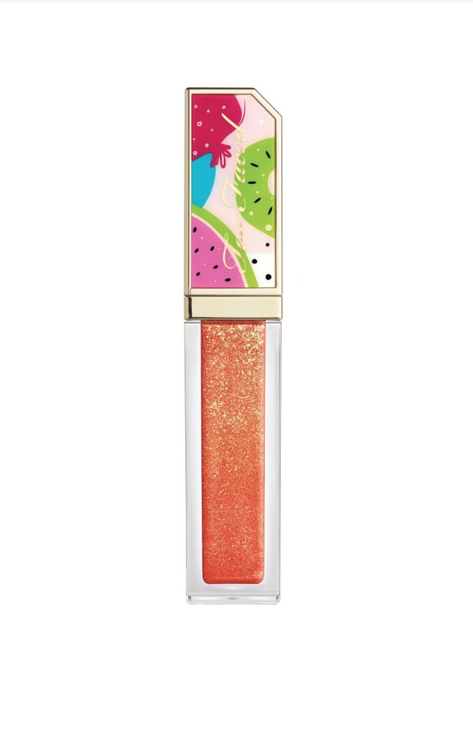 Too Faced Juicy Fruits Comfort Lip Glaze in Take Two to Mango