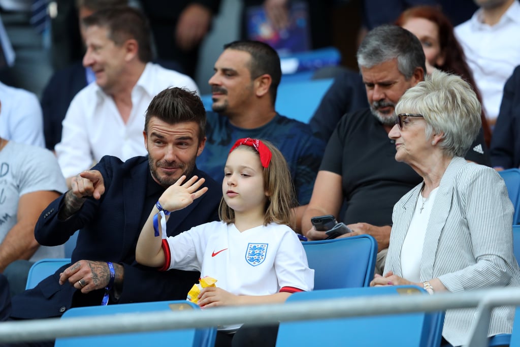 David Beckham and Harper at World Cup Pictures June 2019