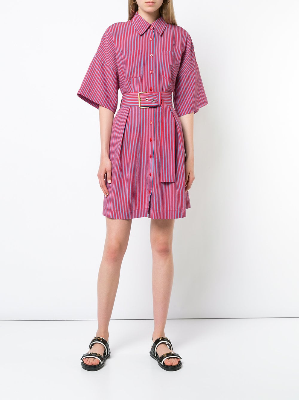 Diane Von Furstenberg Striped Shirt Dress Priyanka Chopra s